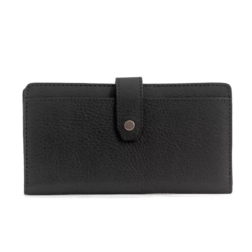 Ellington Leather Eleanor Wallet-Bags > Handbag > Leather-Mission Mercantile-Onyx-Mission Mercantile Leather Goods