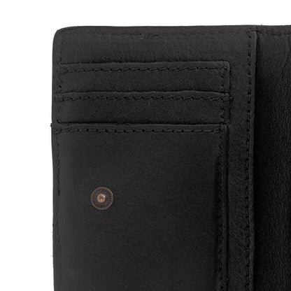 Ellington Leather Compact Wallet-Bags > Handbag > Leather-Mission Mercantile-Onyx-Mission Mercantile Leather Goods