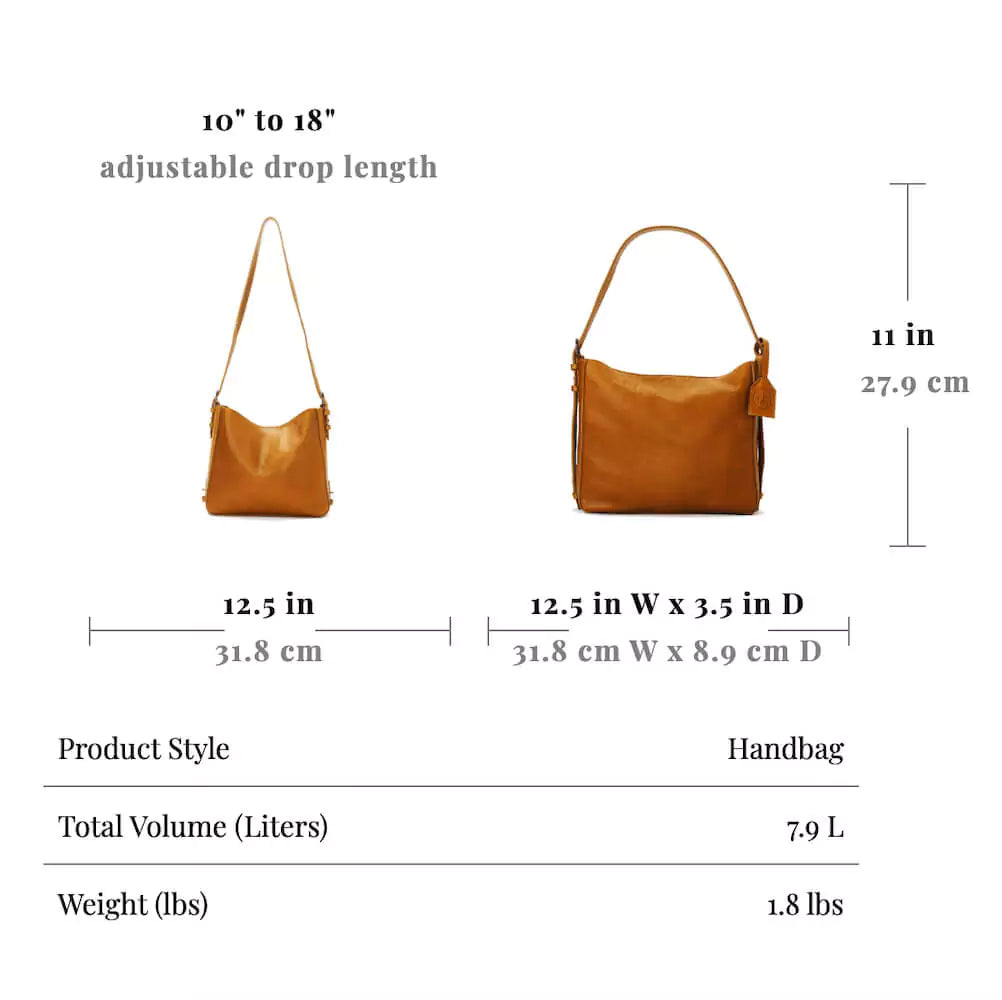 Ellington Leather Hobo Bag > Handbag > Leather-Onyx-Mission Mercantile Leather Goods