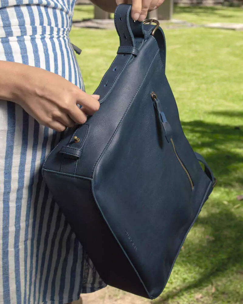 Ellington Leather Hobo Bag > Handbag > Leather-Bluebonnet-Mission Mercantile Leather Goods