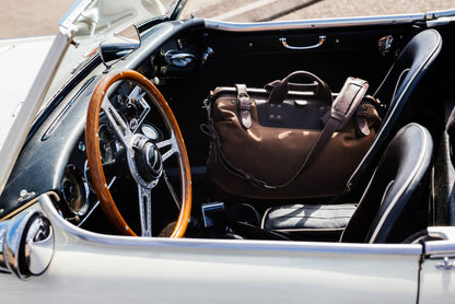 Heritage Waxed Canvas Lineman Duffle Bag-Bags > Duffle Bag > Waxed Canvas-Smoke-Brown-Mission Mercantile Leather Goods