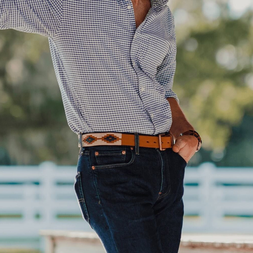 Cazador_Polo_Belt > Belts >Leather-Tan-32-La Matera