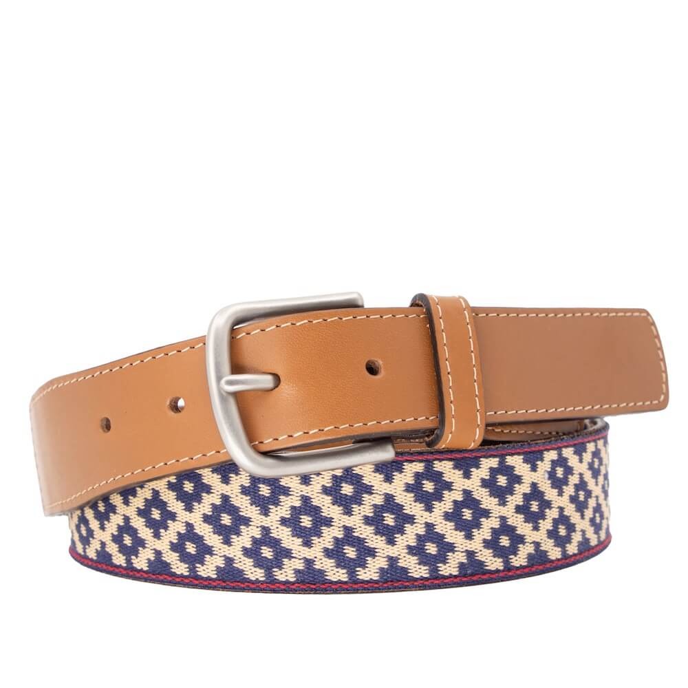 LaMatera_Diplomatico_Woven_Belt > Belts >Leather-Cognac-32-La Matera