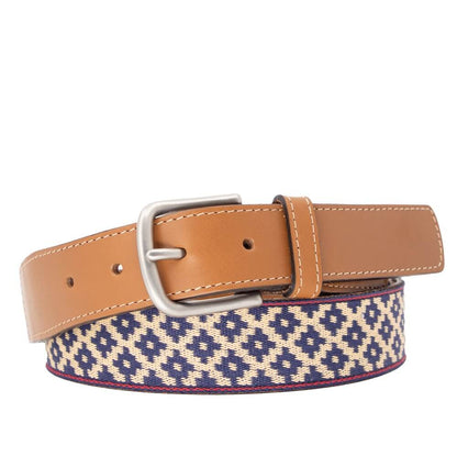 LaMatera_Diplomatico_Woven_Belt > Belts >Leather-Cognac-32-La Matera