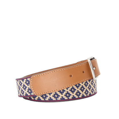 LaMatera_Diplomatico_Woven_Belt > Belts >Leather-Cognac-32-La Matera