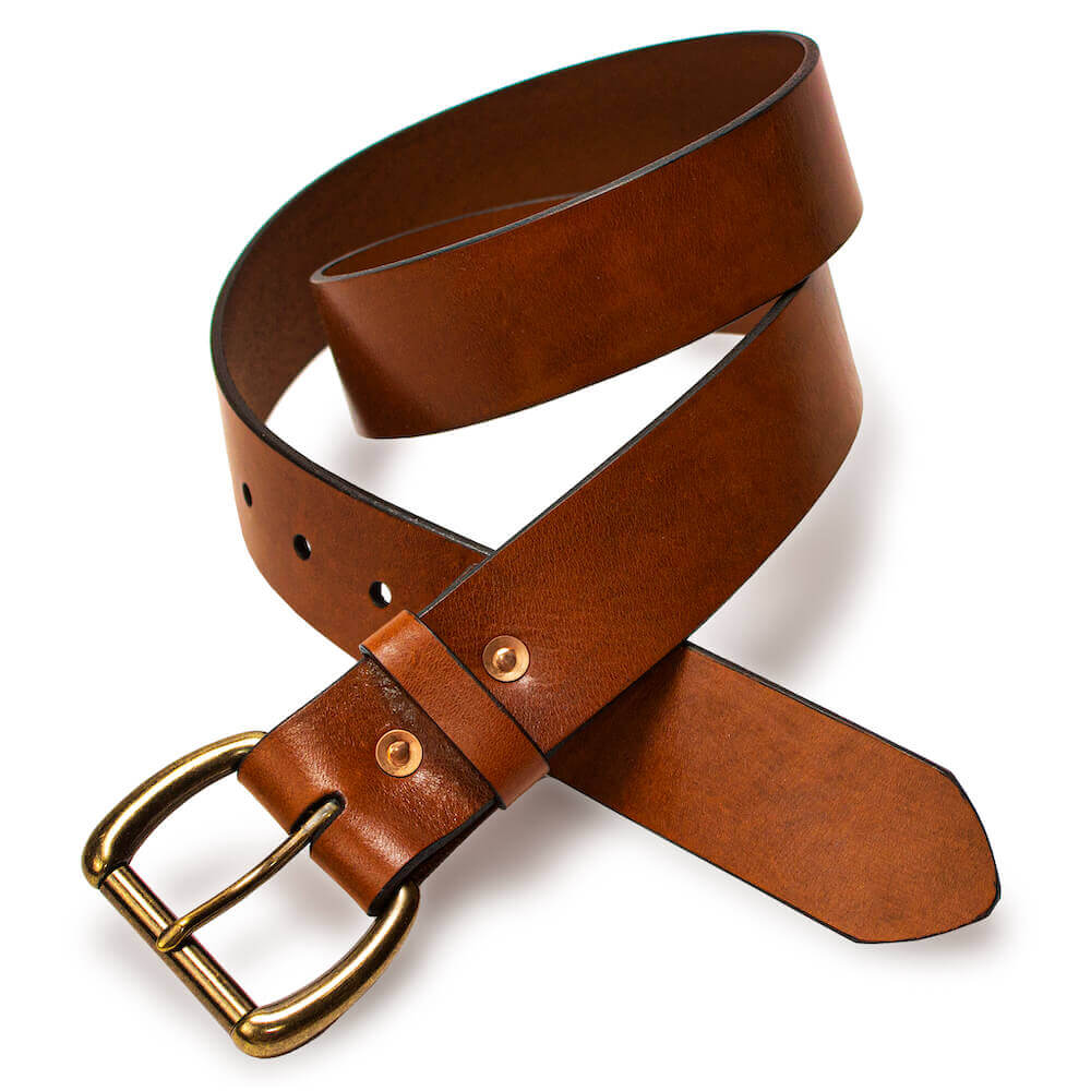 Heritage Leather Men’s Belt > Belts > Leather-Hickory-Large-Mission Mercantile Leather Goods
