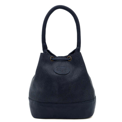 Heritage Tooled Leather Bucket Bag-Bags > Handbag > Leather-Midnight-Mission Mercantile Leather Goods