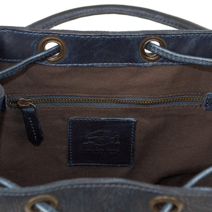 Heritage Tooled Leather Bucket Bag-Bags > Handbag > Leather-Midnight-Mission Mercantile Leather Goods