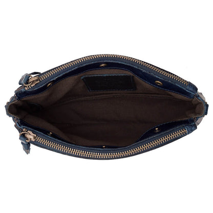 Heritage Tooled Leather Crossbody Bag-Bags > Handbag > Leather-Midnight-Mission Mercantile Leather Goods