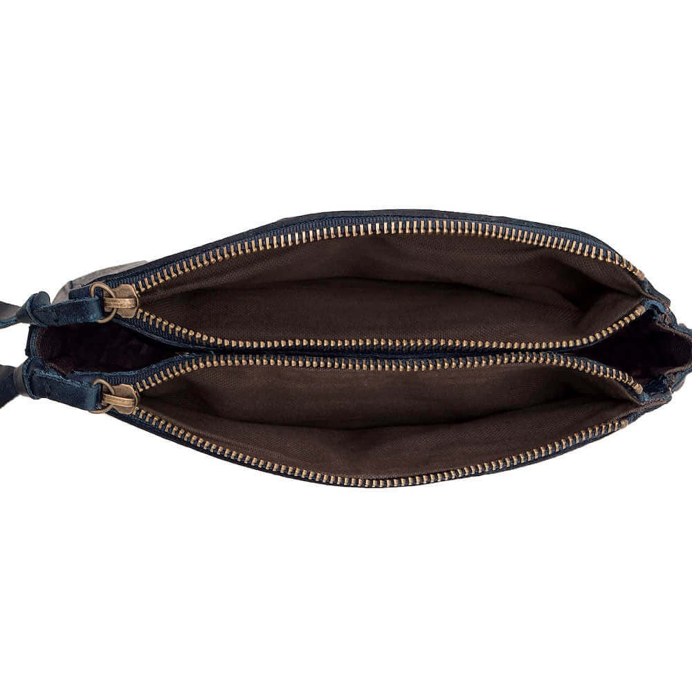 Heritage Tooled Leather Crossbody Bag-Bags > Handbag > Leather-Midnight-Mission Mercantile Leather Goods