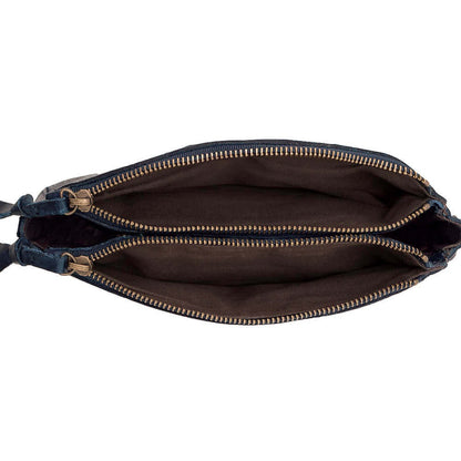 Heritage Tooled Leather Crossbody Bag-Bags > Handbag > Leather-Midnight-Mission Mercantile Leather Goods