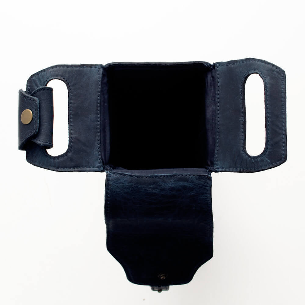 Heritage Tooled Leather Single Bottle Wine Carrier-Accessories > Beverage Carriers & Coolers > Leather-Midnight-Mission Mercantile Leather Goods