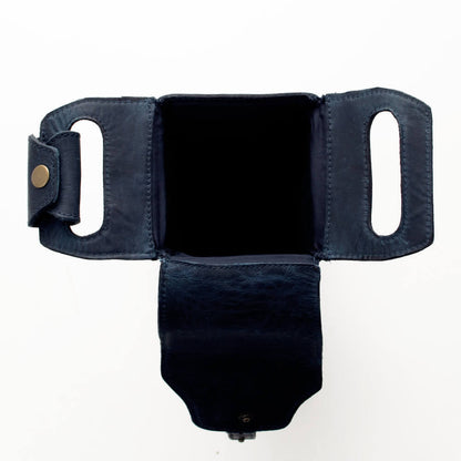 Heritage Tooled Leather Single Bottle Wine Carrier-Accessories > Beverage Carriers & Coolers > Leather-Midnight-Mission Mercantile Leather Goods
