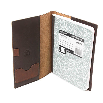 Campaign Leather Journal Cover-Accessories > Office & Tech > Leather-Espresso-None-Mission Mercantile Leather Goods