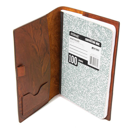 Campaign Leather Journal Cover-Accessories > Office & Tech > Leather-Hickory-None-Mission Mercantile Leather Goods