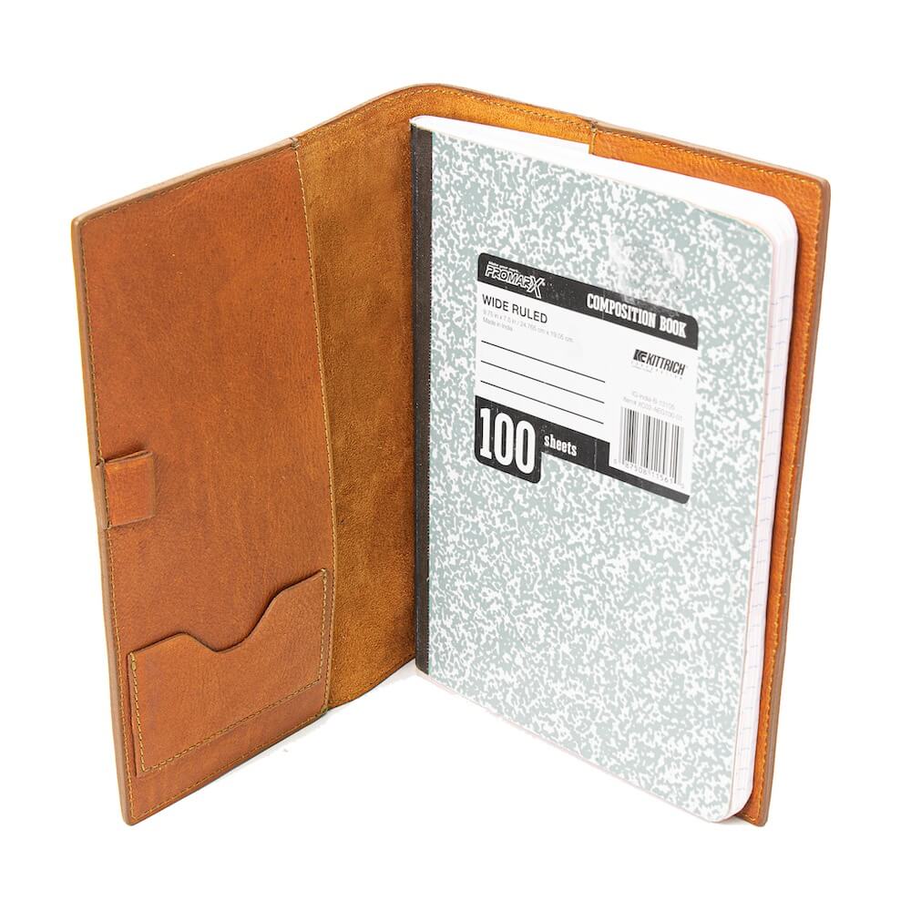 Campaign Leather Journal Cover-Accessories > Office & Tech > Leather-Maple-Mission Mercantile Leather Goods