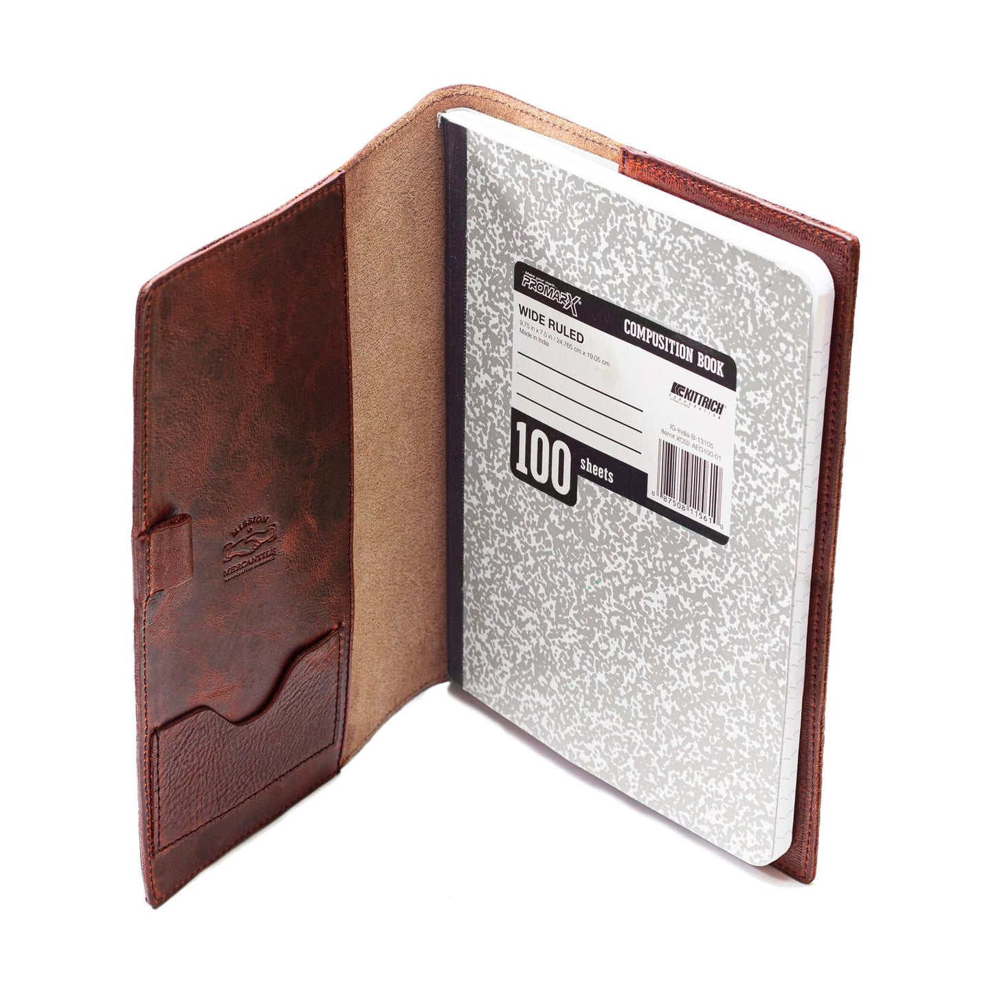 Campaign Leather Journal Cover-Accessories > Office & Tech > Leather-Whiskey-None-Mission Mercantile Leather Goods
