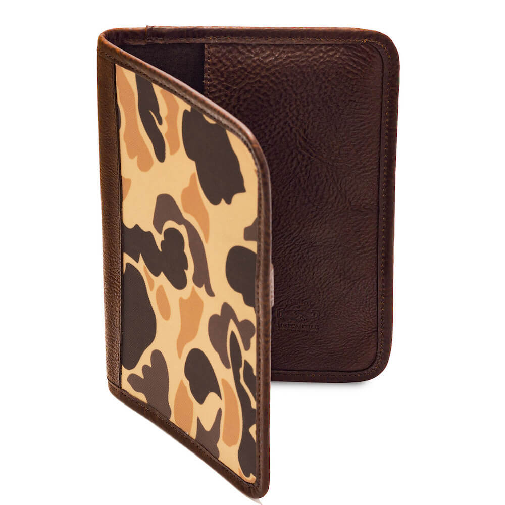 Campaign Leather Journal Cover-Accessories > Office & Tech > Leather-Vintage Camo-Mission Mercantile Leather Goods
