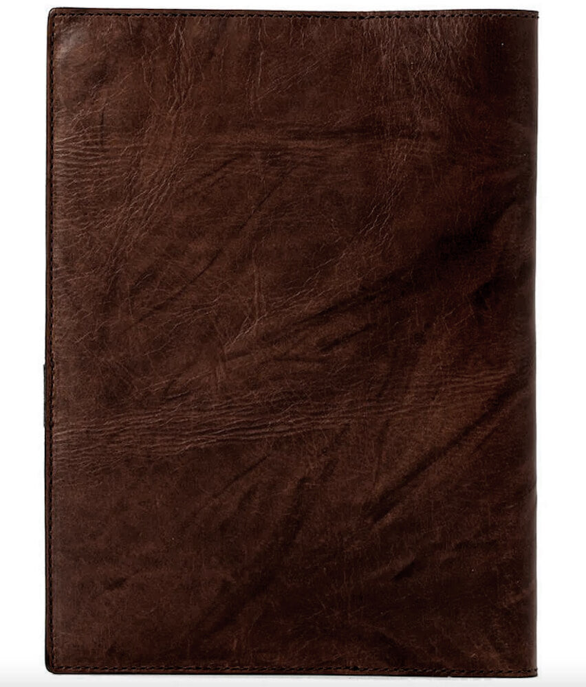 Campaign Leather Journal Cover-Accessories > Office & Tech > Leather-Walnut-Mission Mercantile Leather Goods