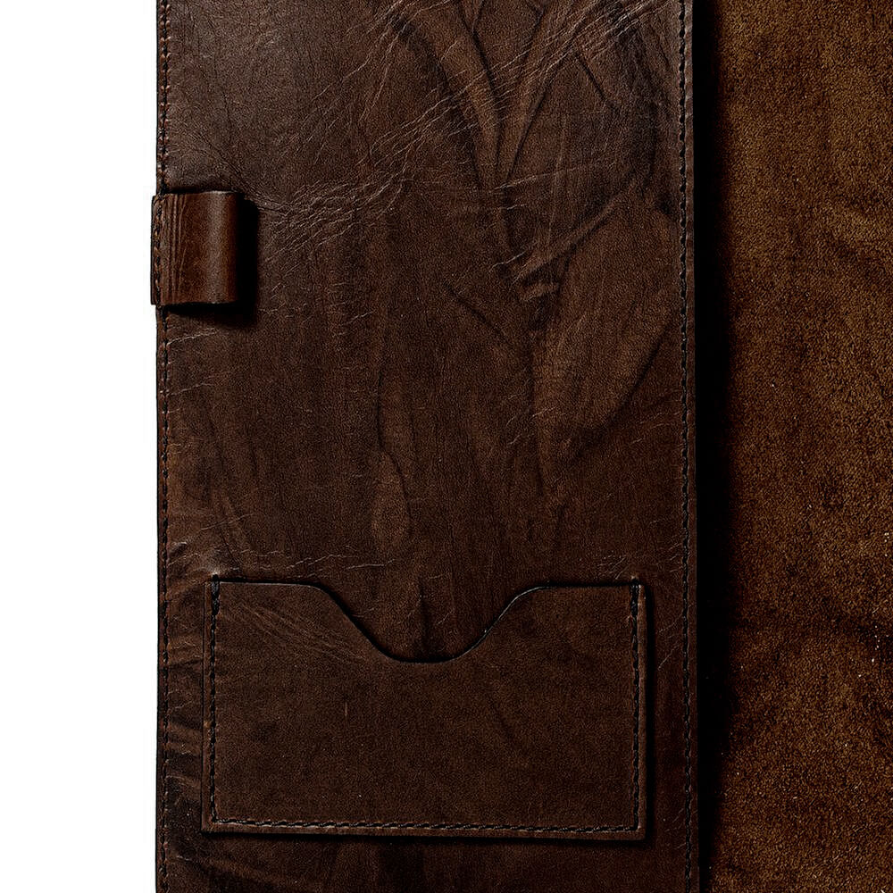 Campaign Leather Journal Cover-Accessories > Office & Tech > Leather-Walnut-Mission Mercantile Leather Goods
