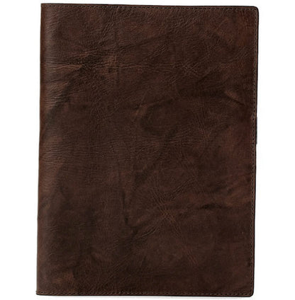 Campaign Leather Journal Cover-Accessories > Office & Tech > Leather-Walnut-Mission Mercantile Leather Goods