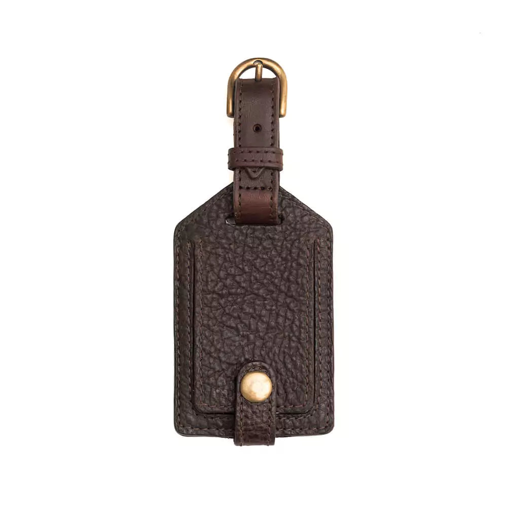 Campaign Leather Luggage Tag-Accessories > Luggage > Leather-Espresso-Mission Mercantile Leather Goods