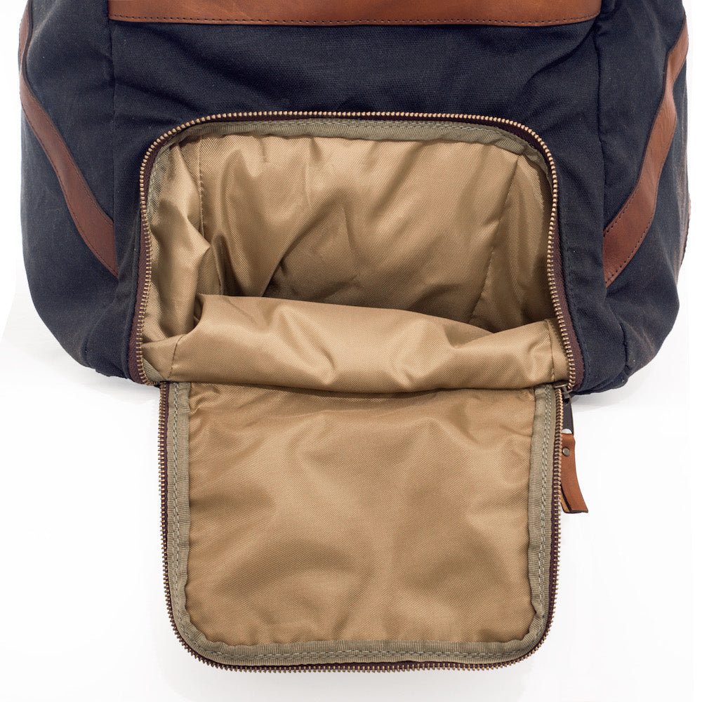 Campaign Waxed Canvas X-Large Duffle Bag-Bags > Duffle Bag > Waxed Canvas-Campaign-Hickory-Navy-Mission Mercantile Leather Goods