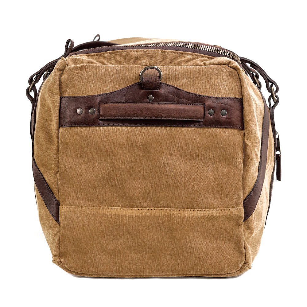 Campaign Waxed Canvas X-Large Duffle Bag-Bags > Duffle Bag > Waxed Canvas-Campaign-Smoke-Brown-Mission Mercantile Leather Goods