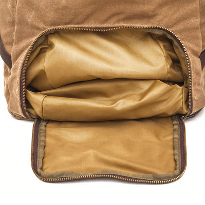 Campaign Waxed Canvas X-Large Duffle Bag-Bags > Duffle Bag > Waxed Canvas-Campaign-Smoke-Brown-Mission Mercantile Leather Goods