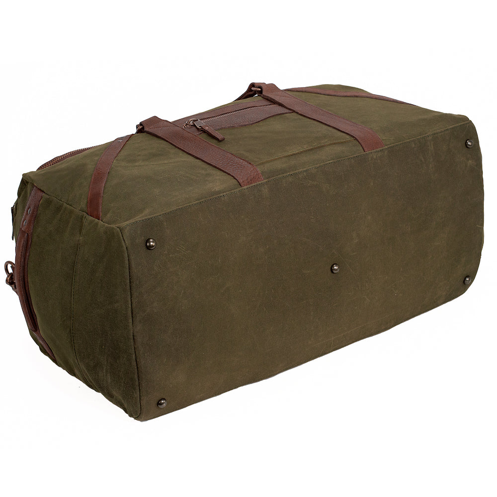 Campaign Waxed Canvas X-Large Duffle Bag-Bags > Duffle Bag > Waxed Canvas-Campaign-Smoke-Forest-Mission Mercantile Leather Goods