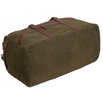 Campaign Waxed Canvas X-Large Duffle Bag-Bags > Duffle Bag > Waxed Canvas-Campaign-Smoke-Forest-Mission Mercantile Leather Goods