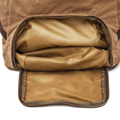 Campaign Waxed Canvas X-Large Duffle Bag-Bags > Duffle Bag > Waxed Canvas-Campaign-Smoke-Brown-Mission Mercantile Leather Goods