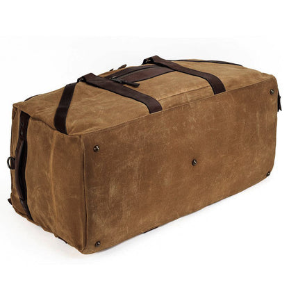 Campaign Waxed Canvas X-Large Duffle Bag-Bags > Duffle Bag > Waxed Canvas-Campaign-Smoke-Brown-Mission Mercantile Leather Goods