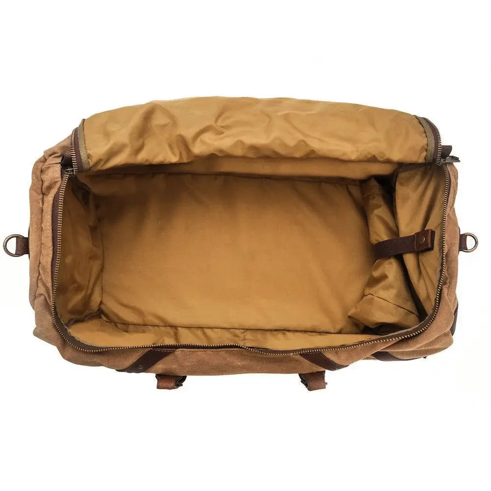 Campaign Waxed Canvas X-Large Duffle Bag-Bags > Duffle Bag > Waxed Canvas-Campaign-Smoke-Brown-Mission Mercantile Leather Goods