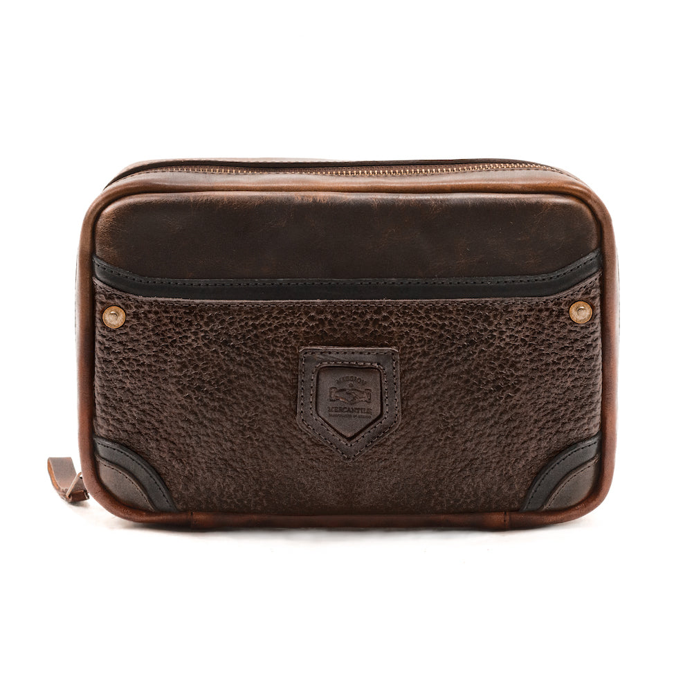 Heritage Leather Doc Electronics Organizer / Dopp Kit-Accessories > Office & Tech > Leather-Espresso-Mission Mercantile Leather Goods