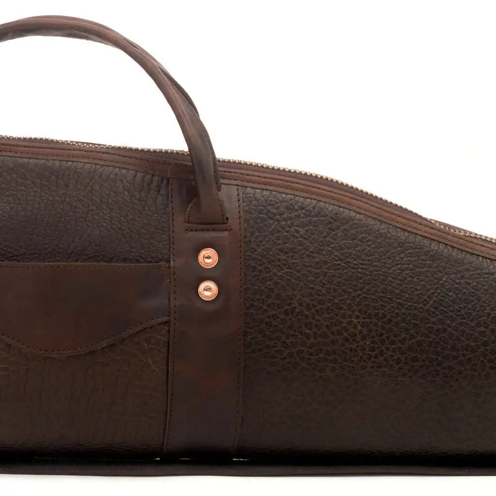 White Wing Waxed Canvas Hunting Leather Rifle Case-Bags > Hunting & Outdoor > Leather - Espresso - Mission Mercantile Leather Goods