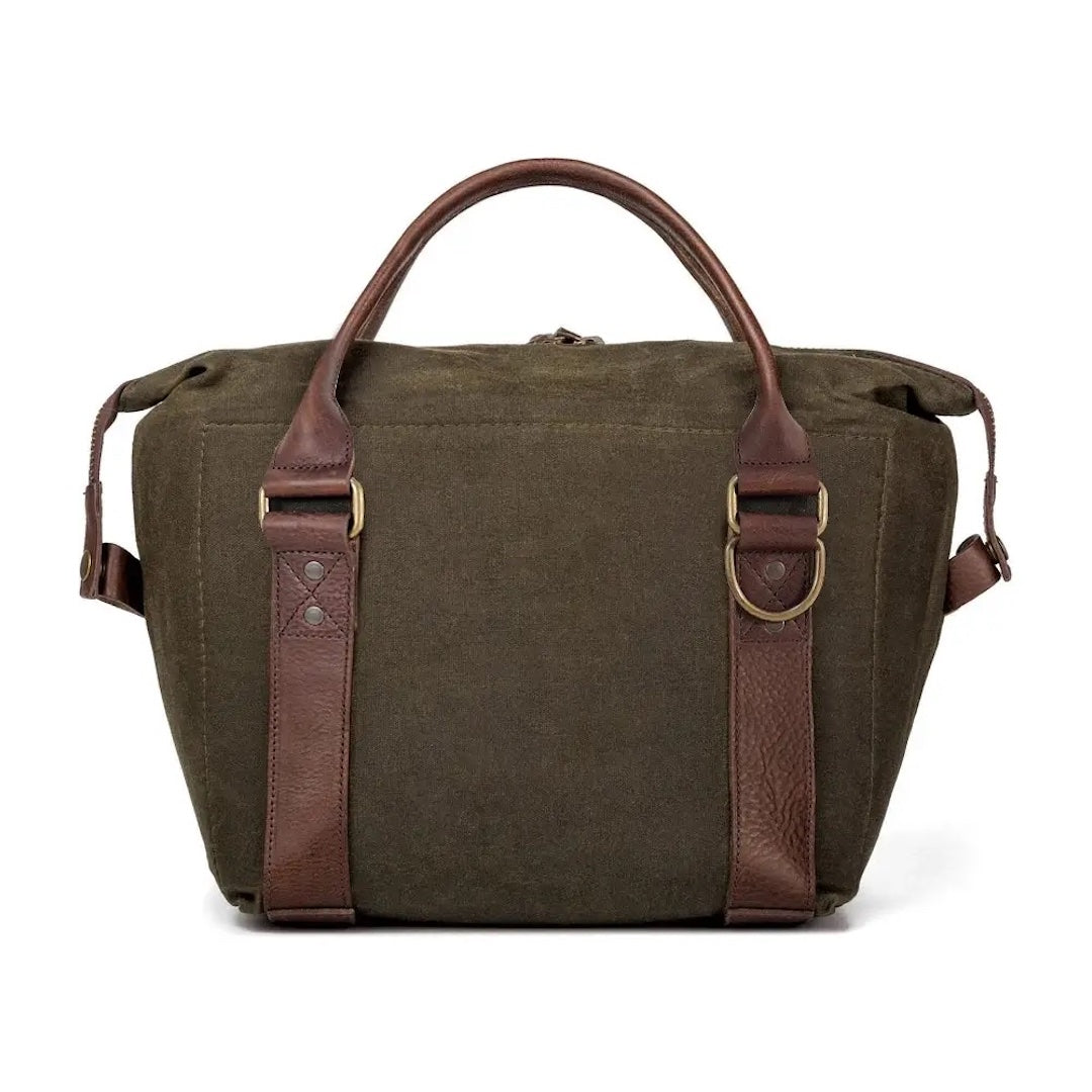 White Wing Waxed Canvas Cooler-Accessories > Beverage Carriers & Coolers > Waxed Canvas-Smoke-Forest-Mission Mercantile Leather Goods