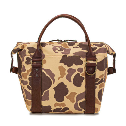 White Wing Waxed Canvas Cooler-Accessories > Beverage Carriers & Coolers > Waxed Canvas-Smoke-Vintage Camo-Mission Mercantile Leather Goods