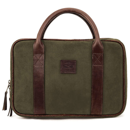 White Wing Waxed Canvas Deluxe Pistol Case-Bags > Hunting & Outdoor > Waxed Canvas-Smoke-Forest-Mission Mercantile Leather Goods