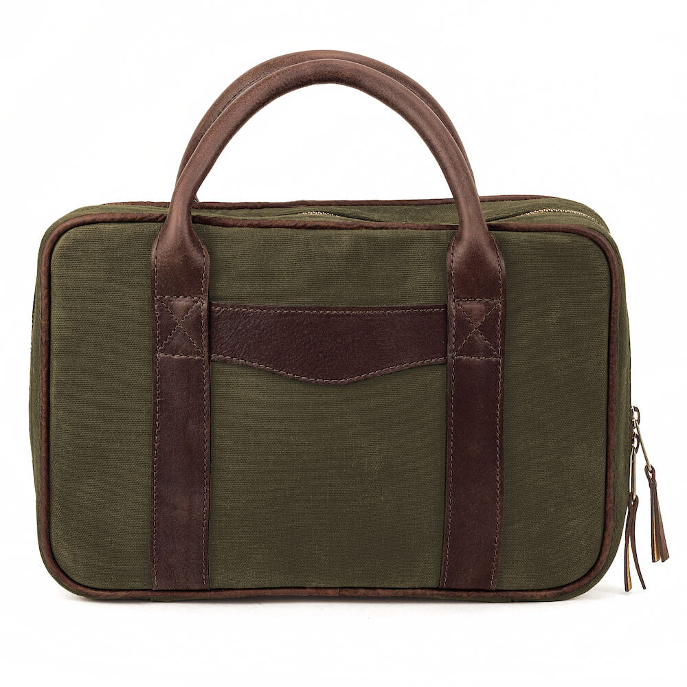 White Wing Waxed Canvas Deluxe Pistol Case-Bags > Hunting & Outdoor > Waxed Canvas-Smoke-Forest-Mission Mercantile Leather Goods
