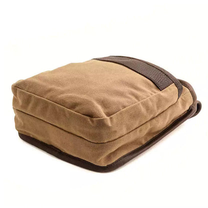 White Wing Waxed Canvas Hunting Double Belt Pouch-Bags > Hunting & Outdoor > Waxed Canvas-White Wing-Smoke-Brown-Mission Mercantile Leather Goods