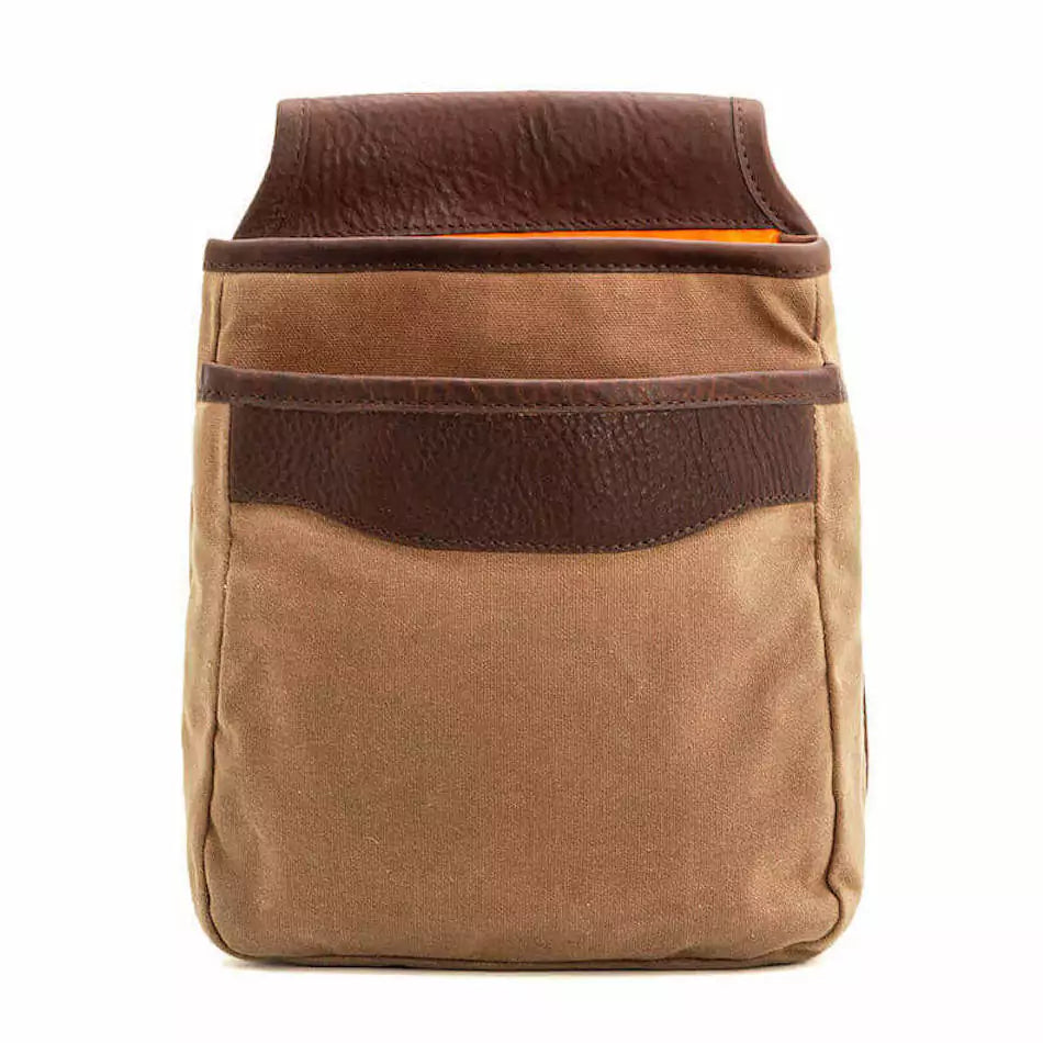 White Wing Waxed Canvas Hunting Double Belt Pouch-Bags > Hunting & Outdoor > Waxed Canvas-White Wing-Smoke-Brown-Mission Mercantile Leather Goods