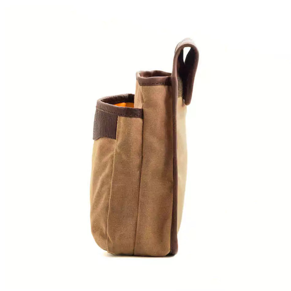 White Wing Waxed Canvas Hunting Double Belt Pouch-Bags > Hunting & Outdoor > Waxed Canvas-White Wing-Smoke-Brown-Mission Mercantile Leather Goods