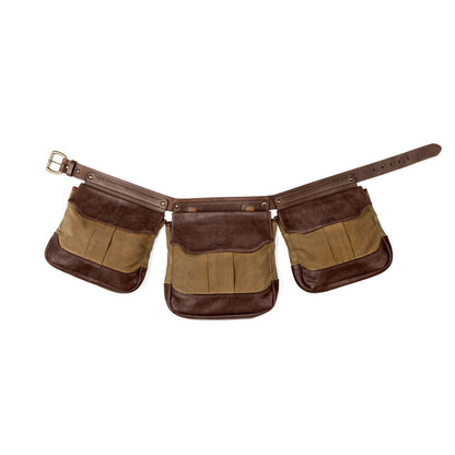 White Wing Waxed Canvas Hunting Bird Bag Trio-Bags > Hunting & Outdoor > Waxed Canvas-Smoke-Brown-Medium-Mission Mercantile Leather Goods