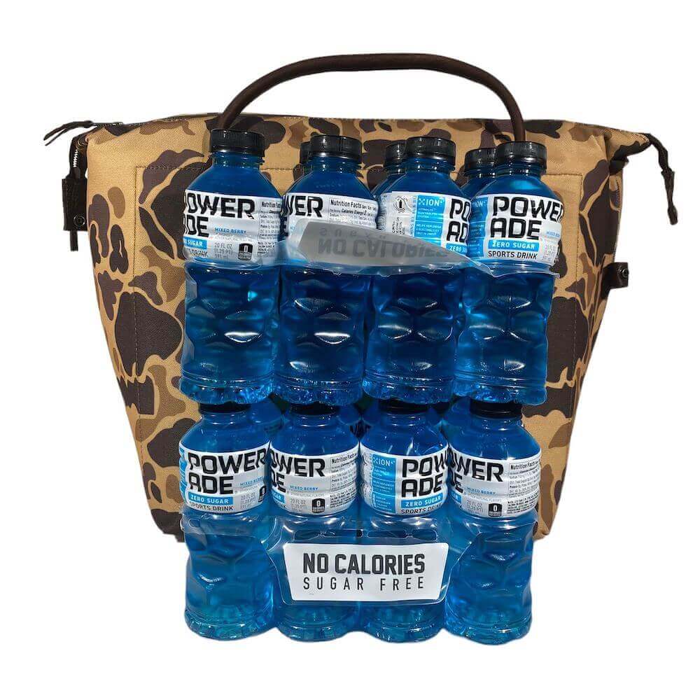 White Wing Waxed Canvas Large Cooler-Accessories > Beverage Carriers & Coolers > Waxed Canvas-Smoke-Vintage-Camo-Mission Mercantile Leather Goods