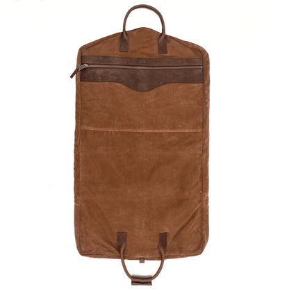 Campaign Waxed Canvas Garment Bag-Bags > Luggage > Waxed Canvas-Smoke-Brown-Mission Mercantile Leather Goods