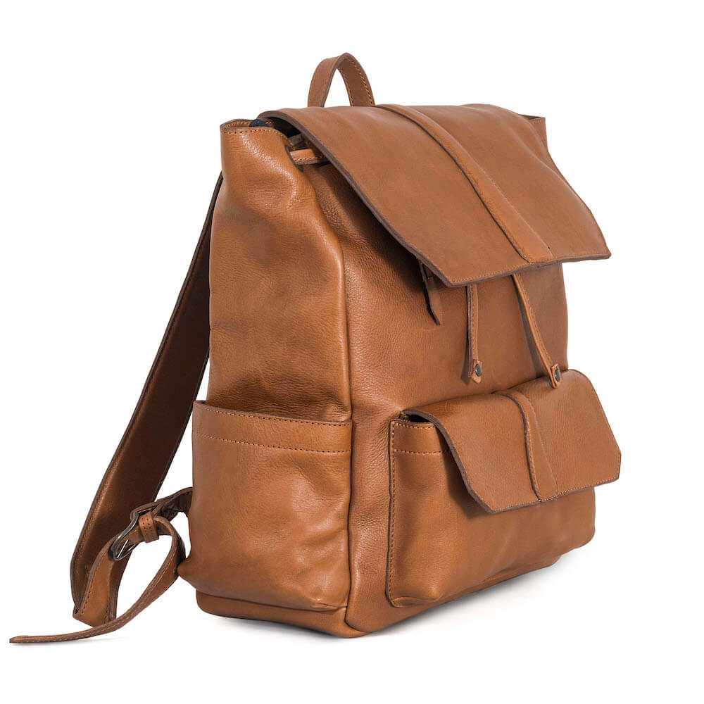 Ellington Leather Backpack-Bags > Backpack > Leather-Maple-Mission Mercantile Leather Goods