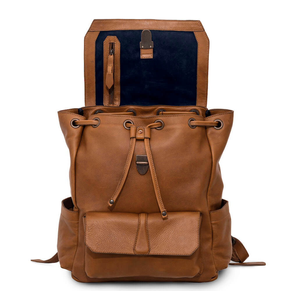Ellington Leather Backpack-Bags > Backpack > Leather-Maple-Mission Mercantile Leather Goods