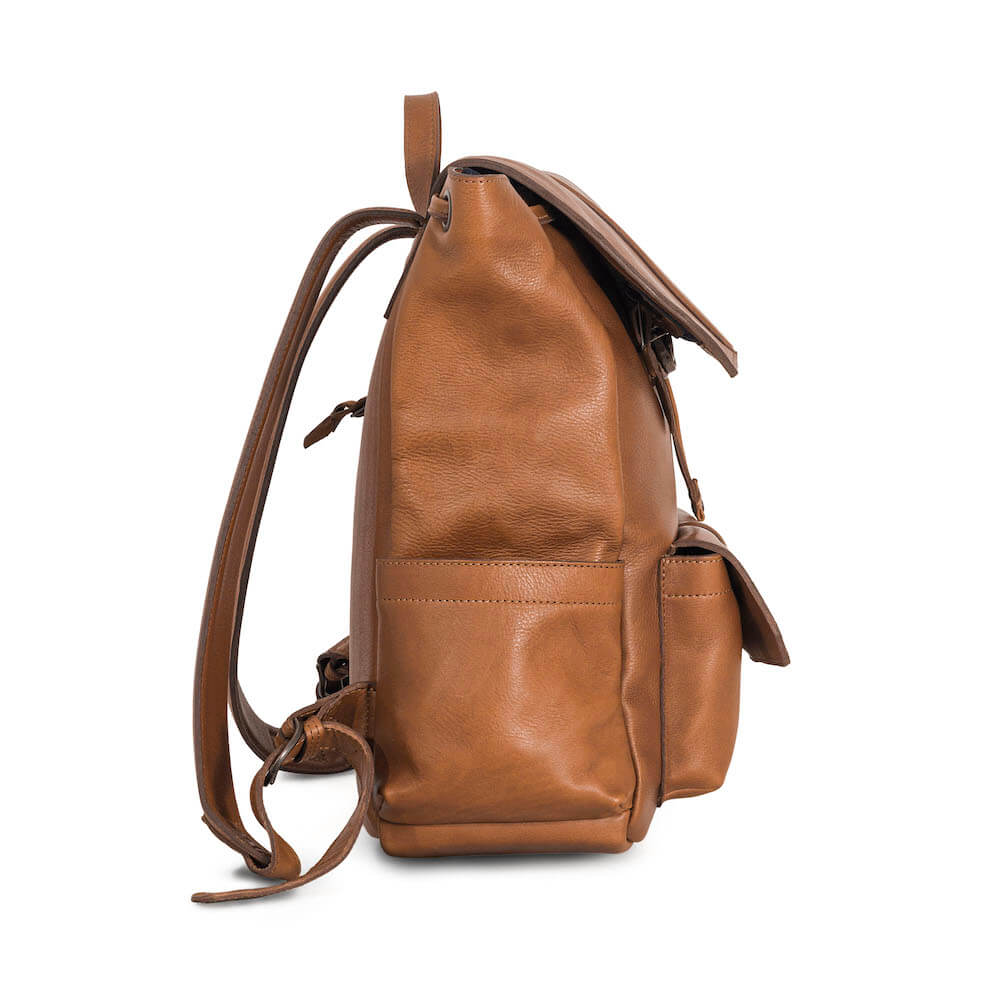 Ellington Leather Backpack-Bags > Backpack > Leather-Maple-Mission Mercantile Leather Goods