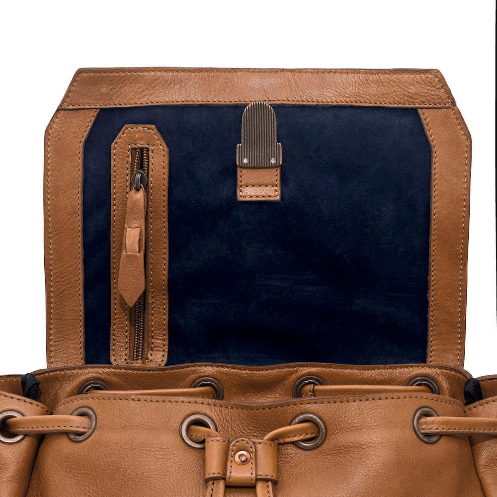 Ellington Leather Backpack-Bags > Backpack > Leather-Maple-Mission Mercantile Leather Goods